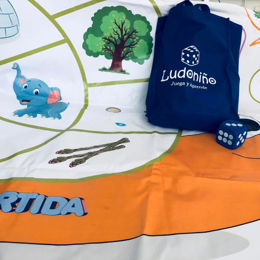 Juego caracol de Vocales de Ludoniño para trabajar reconocimiento de vocales y lectura inicial en forma lúdica.