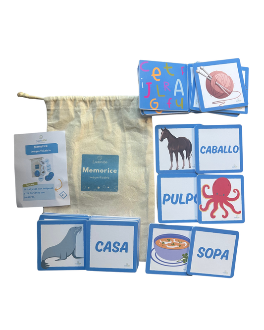 Juego para aprender a leer asociando imagen con palabras.